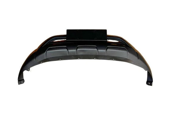 Black car bumper on a white background