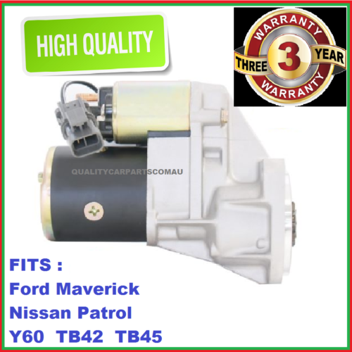 STARTER MOTOR FOR NISSAN GQ PATROL ENGINE TB45 4.5 BRAND NEW 3 YEAR WA
