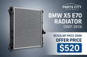BMW X5 E70 RADIATOR 2007-2013 On Parts City Australia