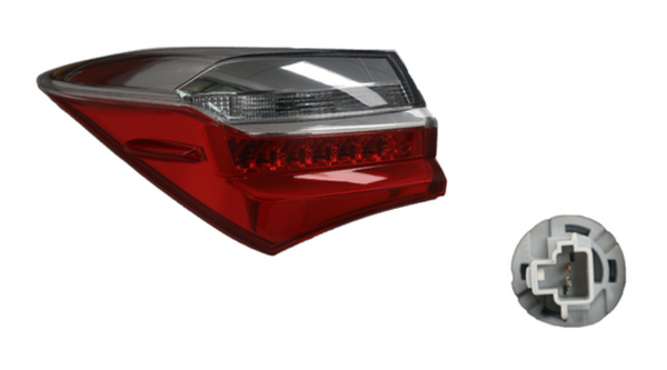 SEDAN TAIL LIGHT LEFT HAND SIDE OUTER FOR TOYOTA COROLLA ZRE172 SERIES 2