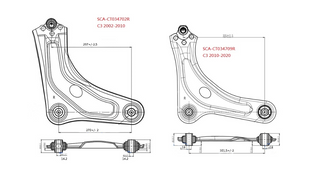 LOWER CONTROL ARM FRONT RIGHT HAND SIDE FOR CITROEN C3 - Parts City Australia