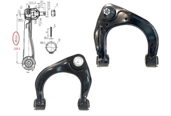 CONTROL ARM RIGHT HAND SIDE FRONT UPPER FOR MAZDA BT-50 Up - Parts City Australia