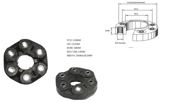 TAIL SHAFT COUPLING FOR FORD TRANSIT VO - Parts City Australia