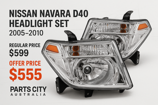 Nissan Navara D40 Headlight Set 2005-2010 On Parts City Australia