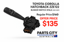 Toyota Corolla Hatchback ZZE122 Blinker Switch Stalk 2001-2007 On Parts City Australia