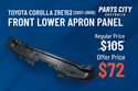 (TOYOTA COROLLA ZRE152 2007-2009 FRONT LOWER APRON PANEL) Regular Price $105 Offer Price $72 On Parts City Australia