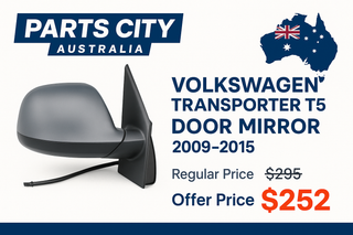 VOLKSWAGEN TRANSPORTER T5 DOOR MIRROR 2009-2015 On Parts City Australia