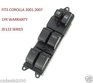 POWER WINDOW CONTROL MASTER SWITCH FOR TOYOTA COROLLA SEDAN/WAGON/HATC