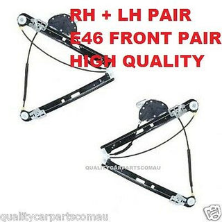 FRONT WINDOW REGULATORS, LEFT & RIGHT, PAIR  FOR BMW E46 3 SERIES 1998