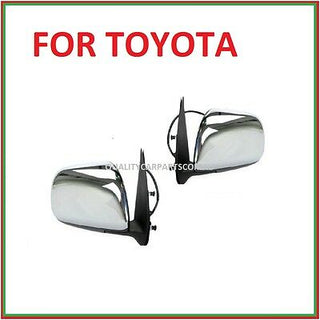 ELECTRIC DOOR MIRRORS DOOR LEFT & RIGHT SIDES, CHROME FOR TOYOTA HILUX