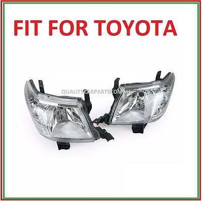 HEADLIGHTS LEFT AND RIGHT SIDES (PAIR) FOR TOYOTA HILUX 2011-2015