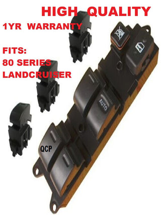 Main Window Switch & 3 Single Switches for Toyota Landcruiser 80 Serie - Parts City Australia